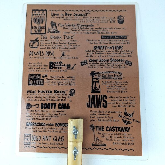 Duffy's Love Shack Menu Souvenir - St Thomas/Virgin Islands - Picture 1 of 7
